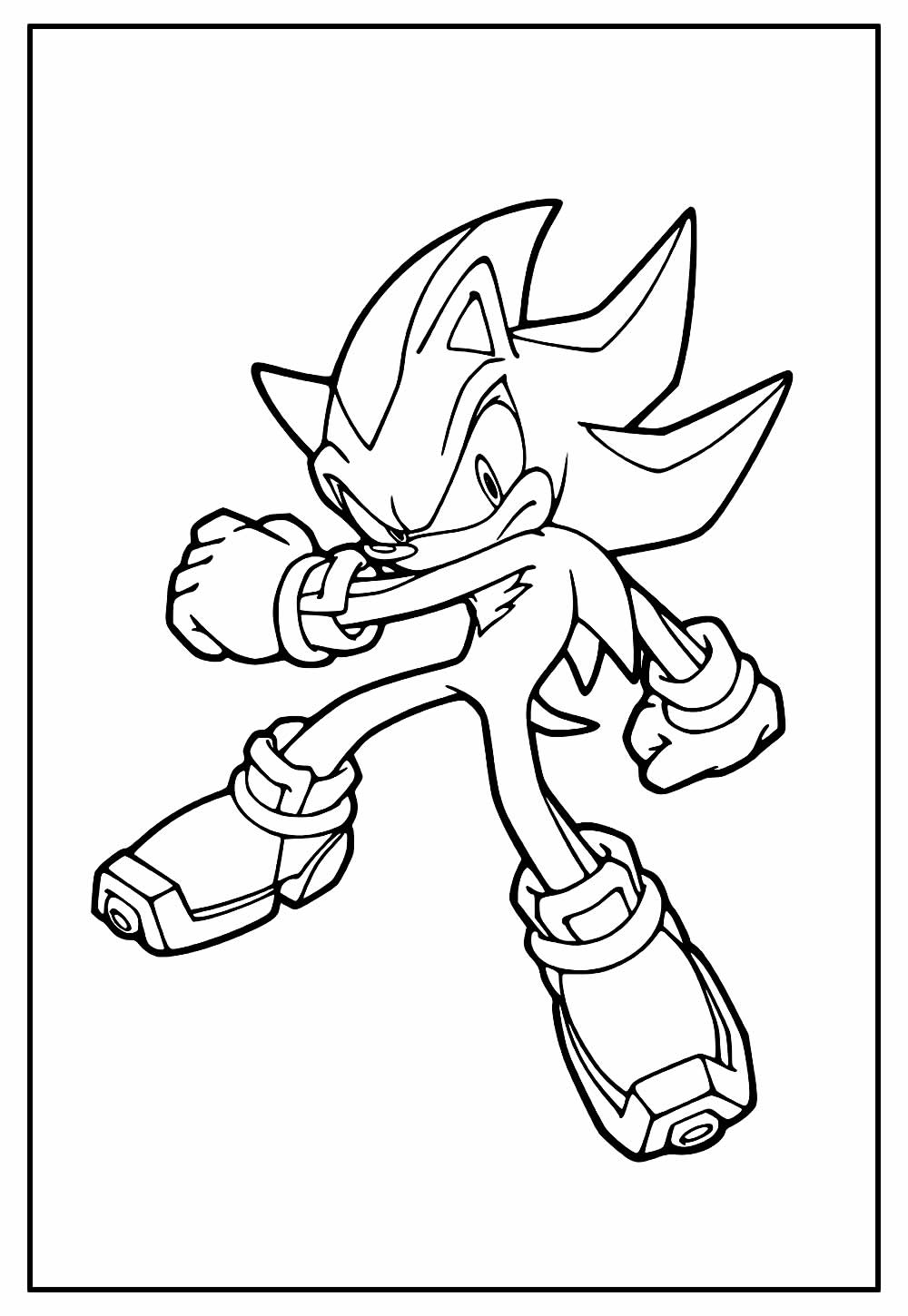 Como desenhar e pintar Shadow do Sonic 