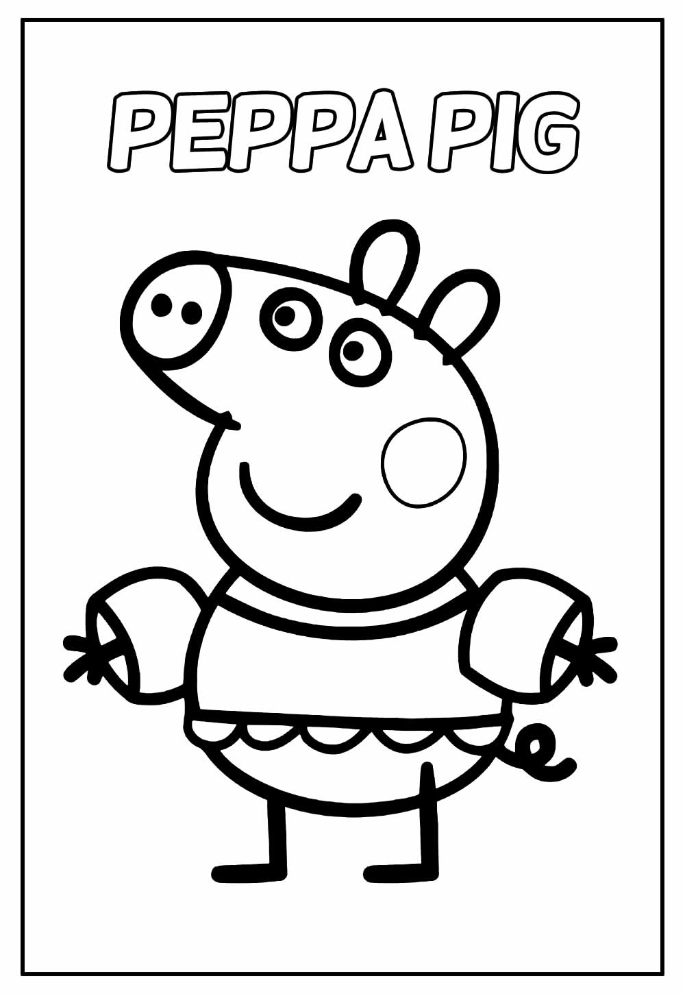 Desenho da Peppa Pig para colorir
