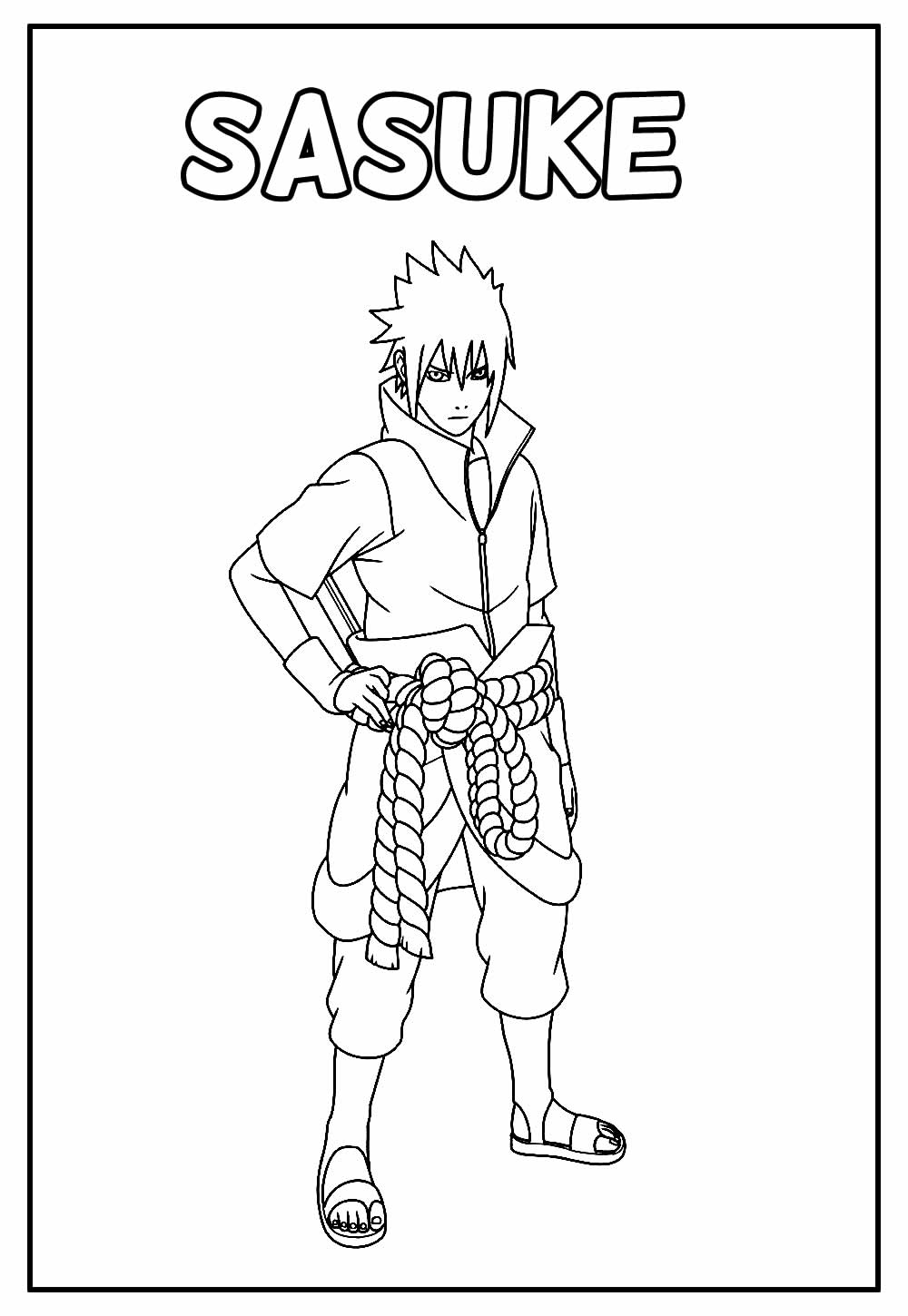 Sasuke para colorir - Desenhos Imprimir