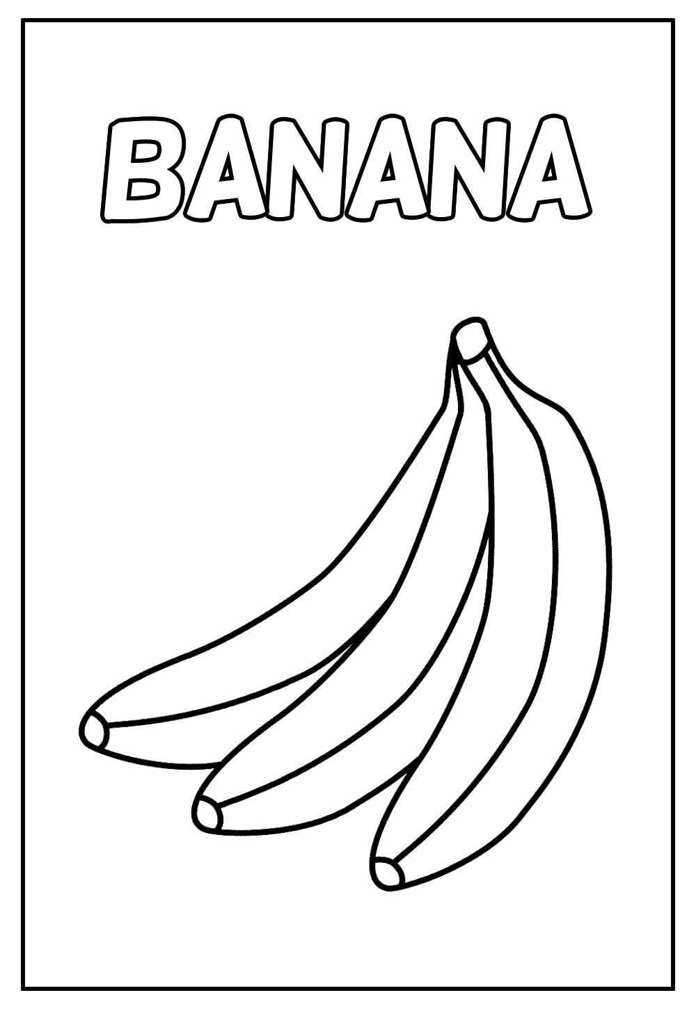 Banana para colorir