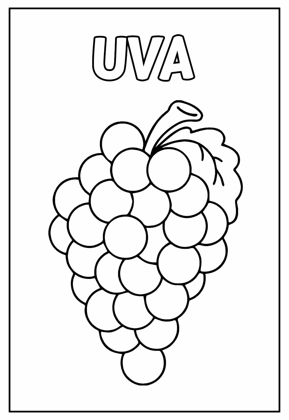 Desenho de Uva para colorir