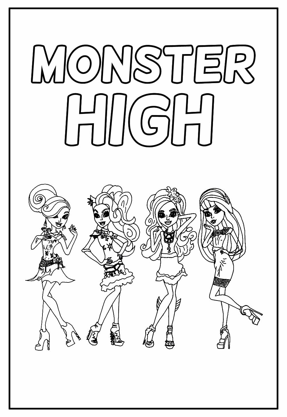 Desenho Educativo de Monster High para colorir