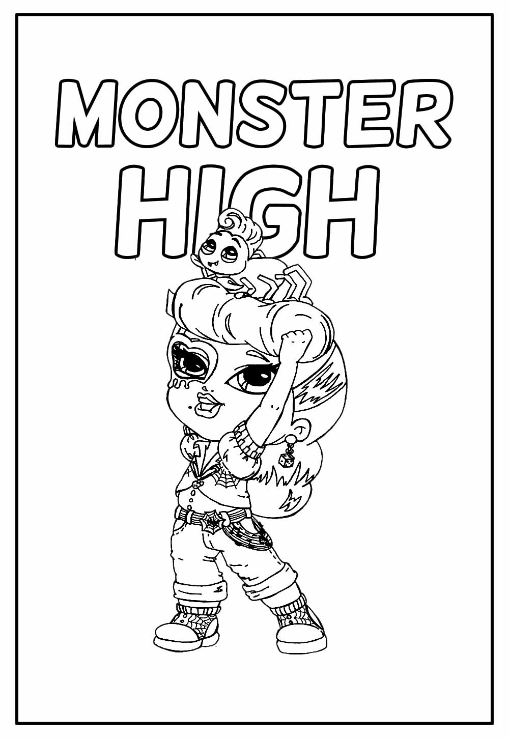 Desenho Educativo de Monster High para colorir
