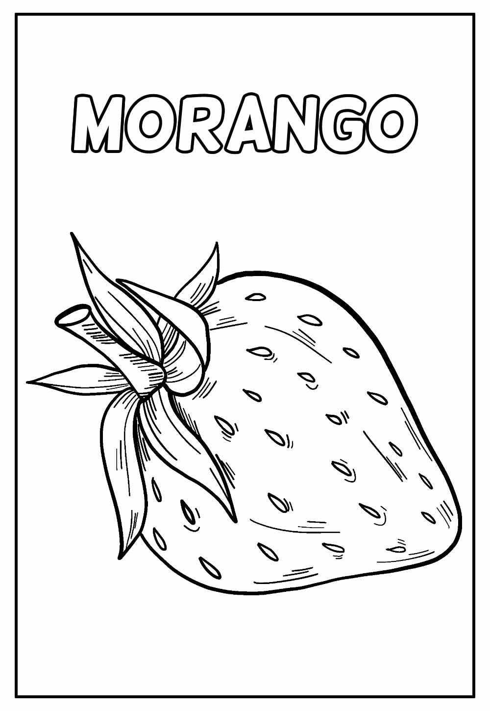 Desenho de Morango para colorir
