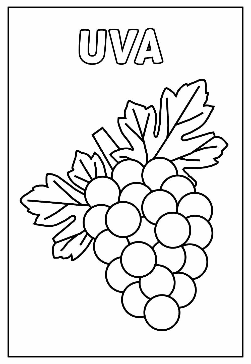 Desenho de Uva para colorir