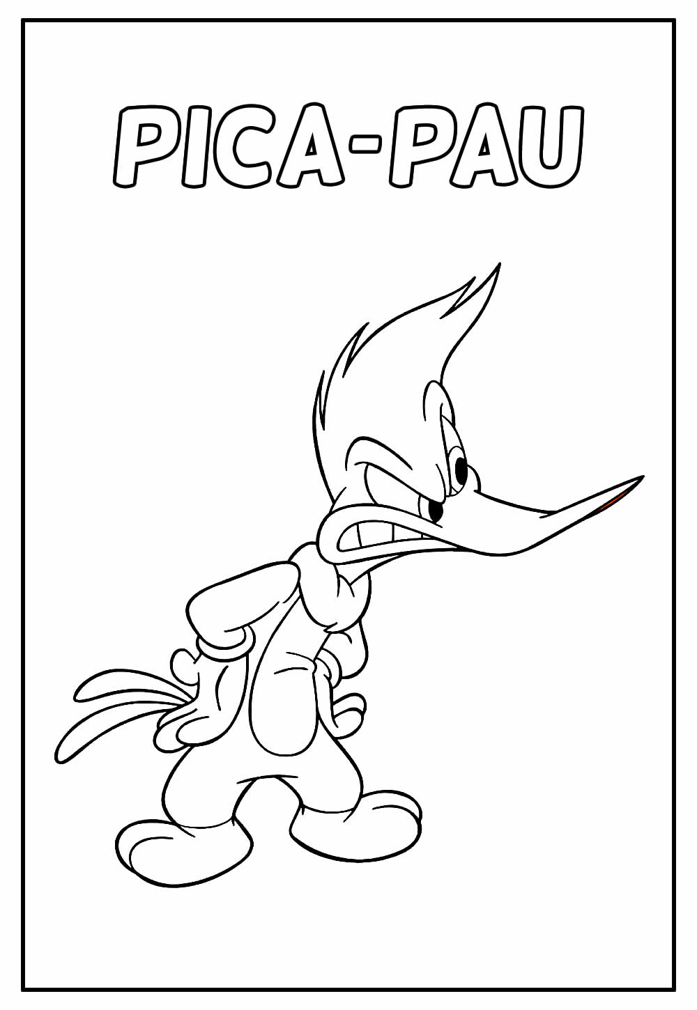 Desenho do Pica-Pau para colorir