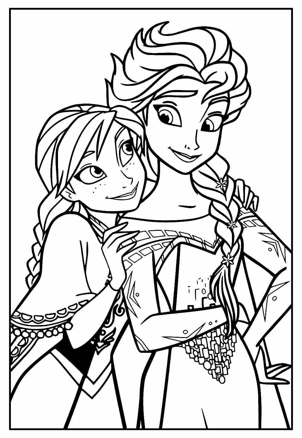 Desenhos da Frozen para pintar e colorir - Pinte Online