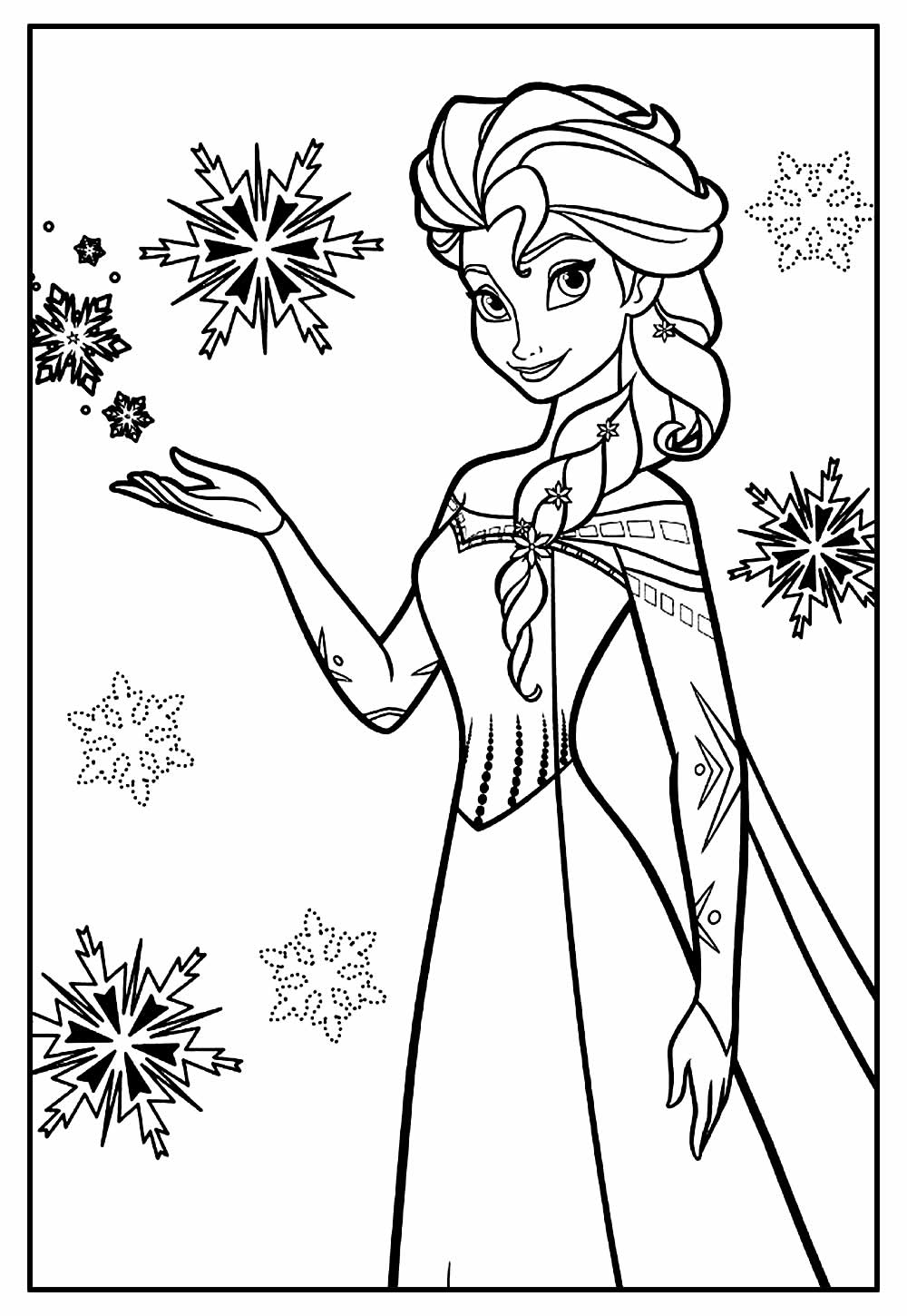 Desenhos da Frozen para pintar e colorir - Pinte Online