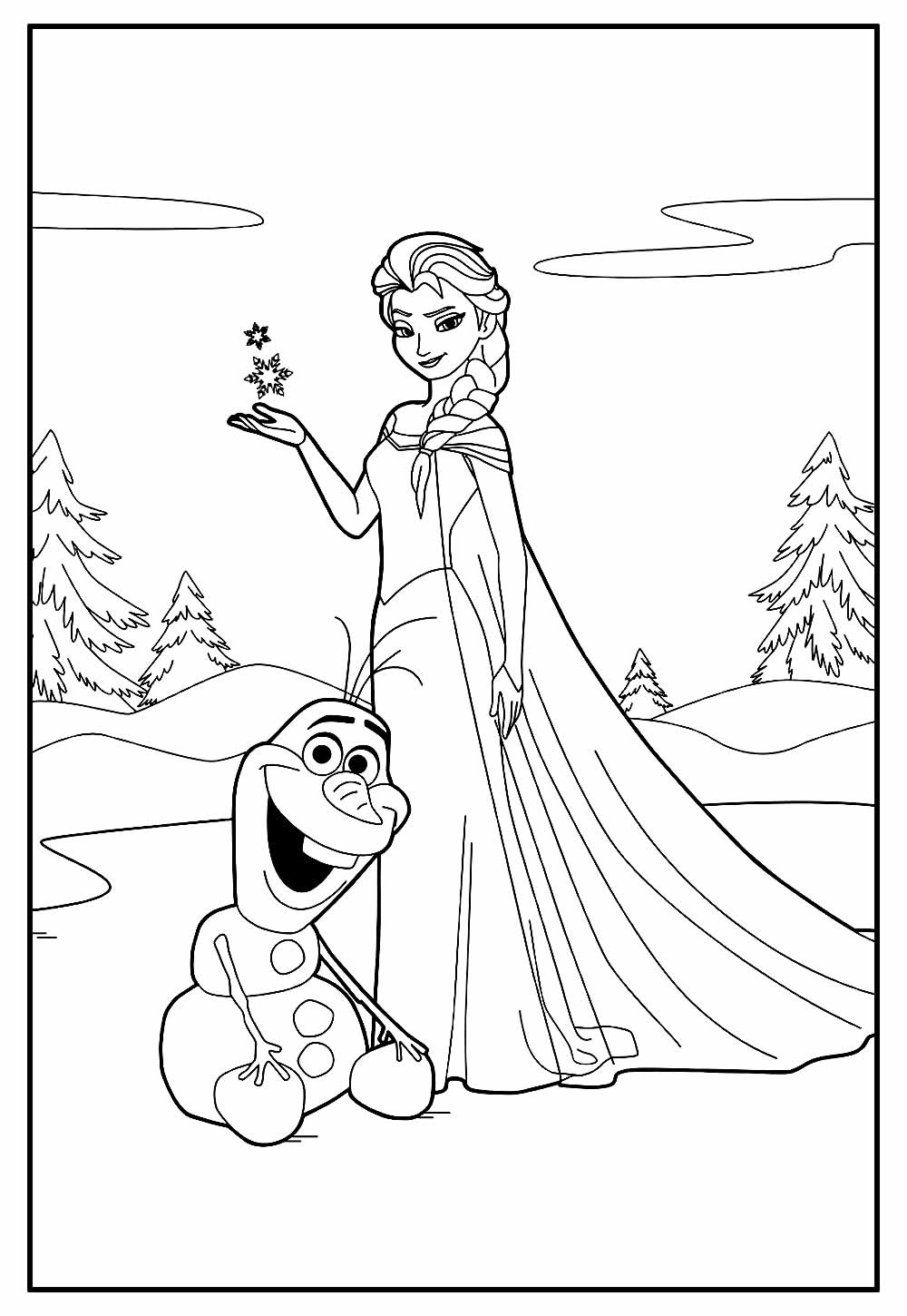 Desenhos de Princesa Elsa para Colorir e Imprimir 