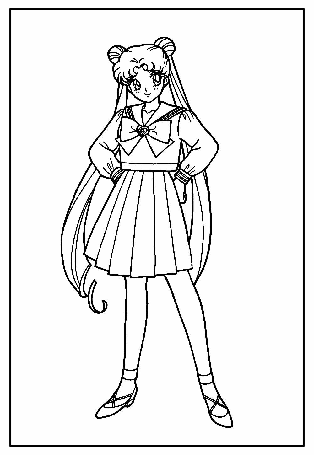 Desenho da Sailor Moon para pintar