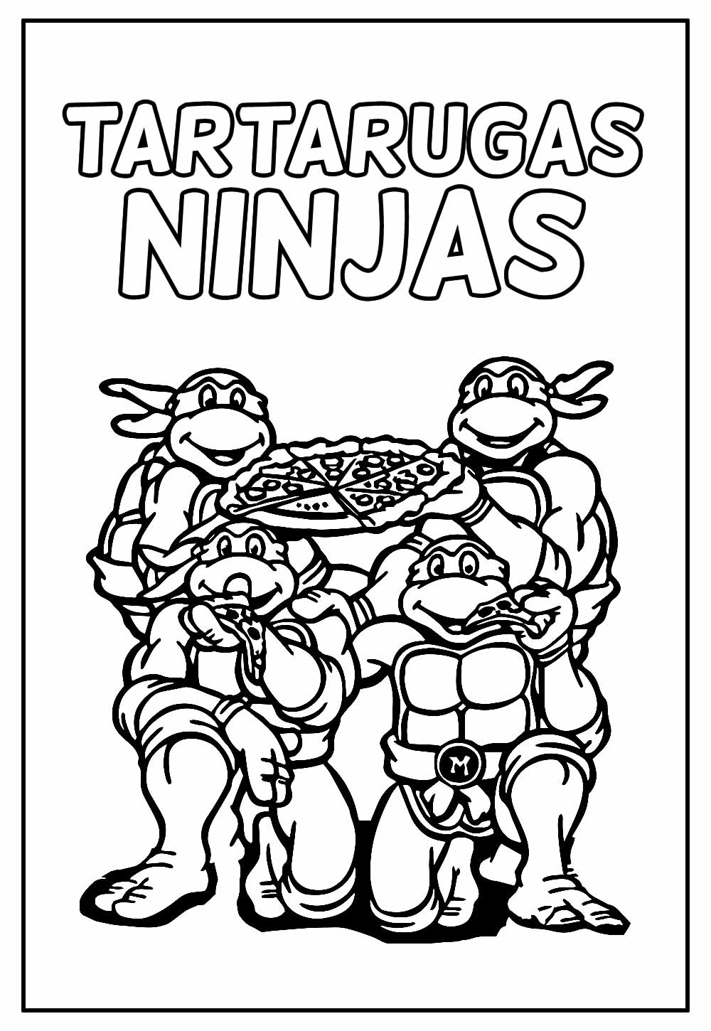 Desenhos do Tartarugas Ninja para colorir