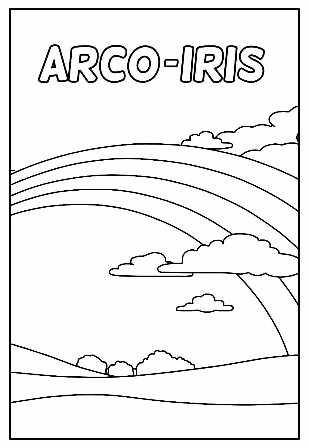 Desenho de Arco-íris para colorir