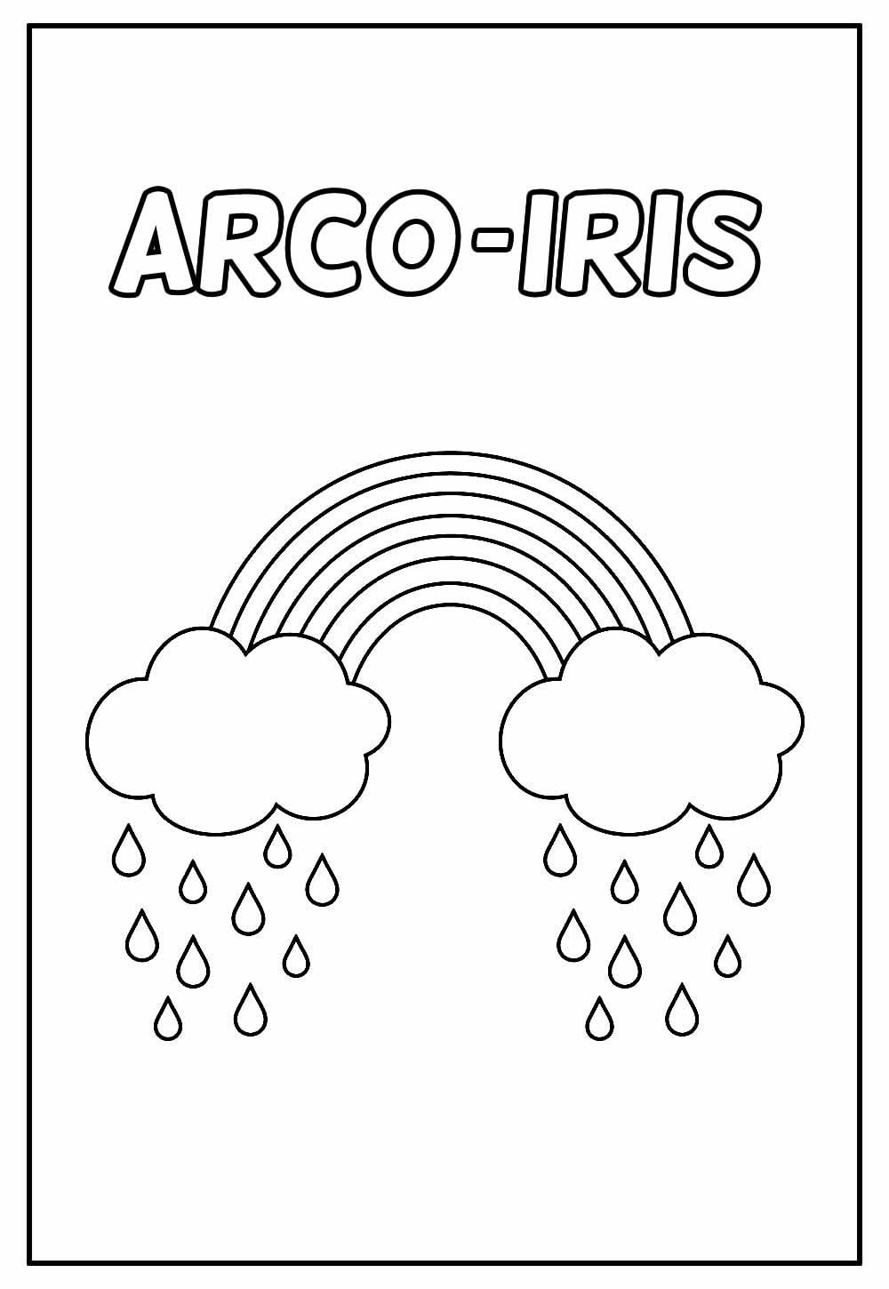 Desenho de Arco-íris para colorir