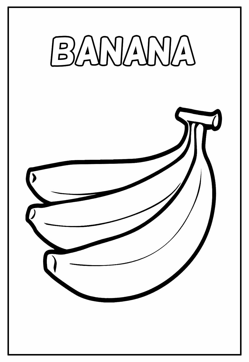 Desenhos de Banana para colorir