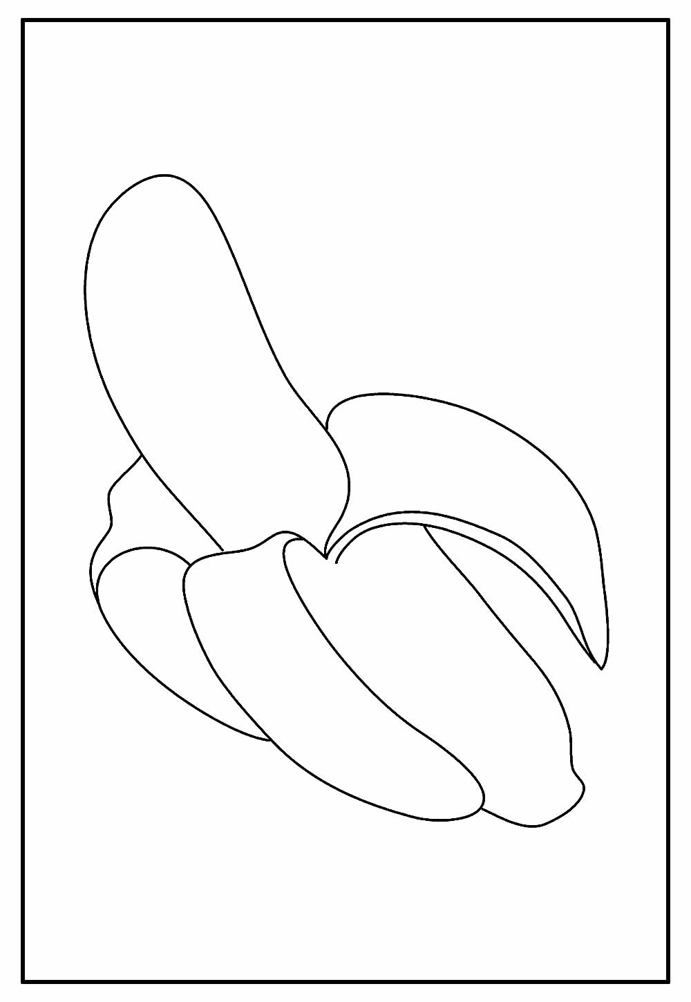 Desenho de Banana para pintar