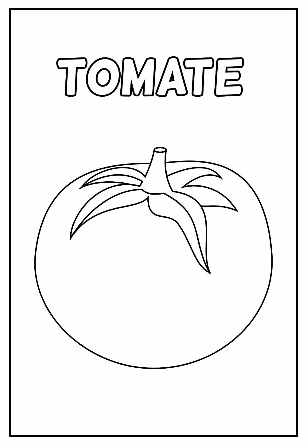 Desenho de Tomate para colorir