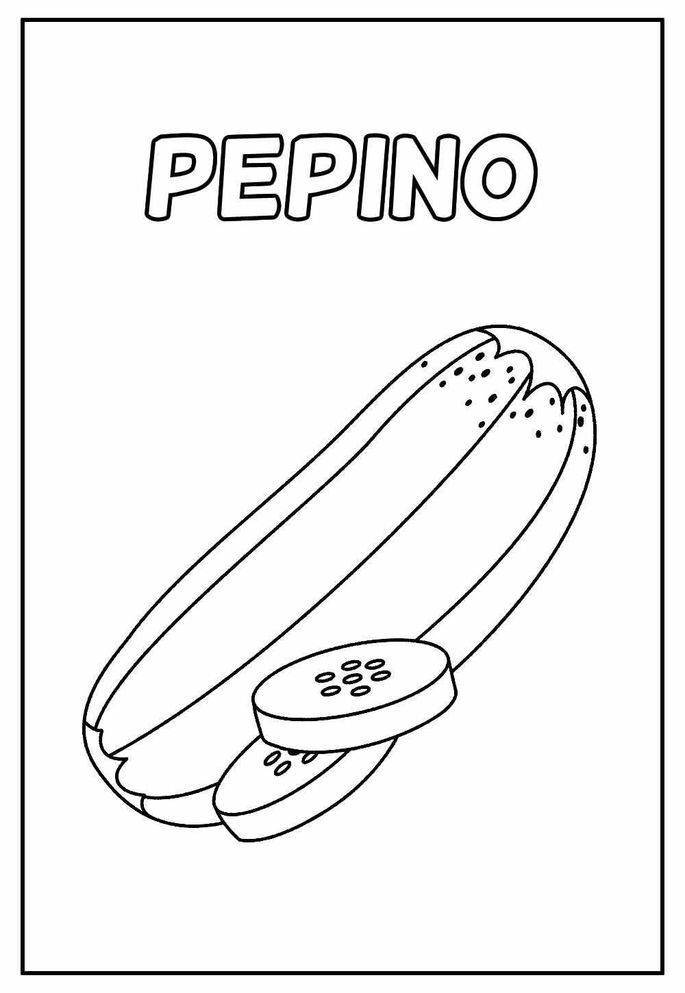 Desenho de Pepino para colorir