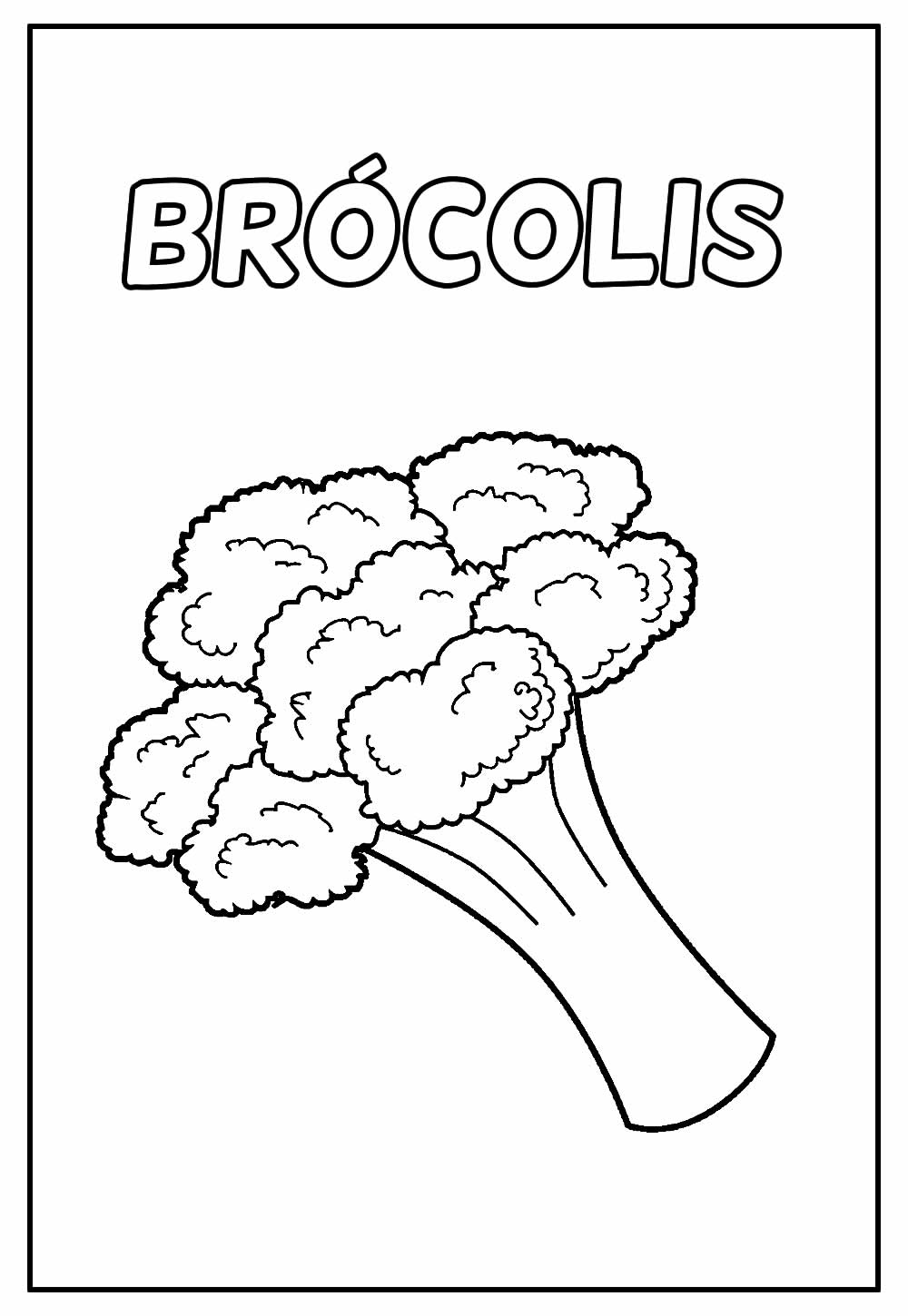 Desenho de Brócolis para colorir