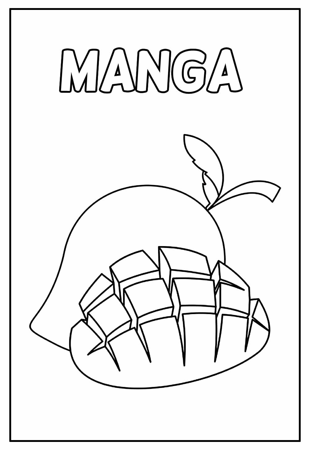Desenho Educativo de Manga para colorir