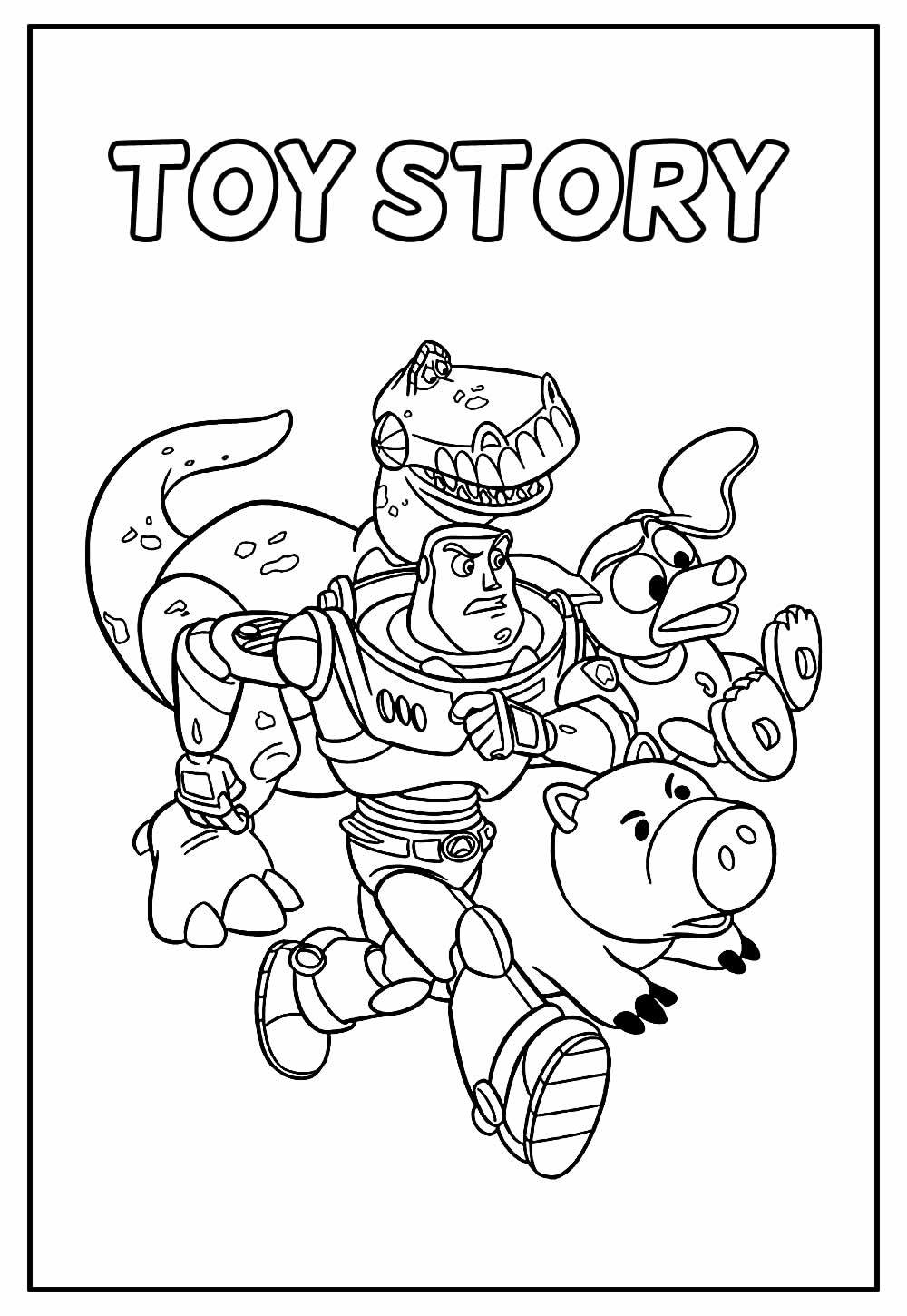 Desenho de Toy Story para imprimir e colorir