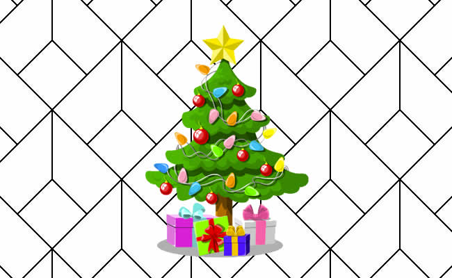 Desenhos de Árvore de Natal para colorir