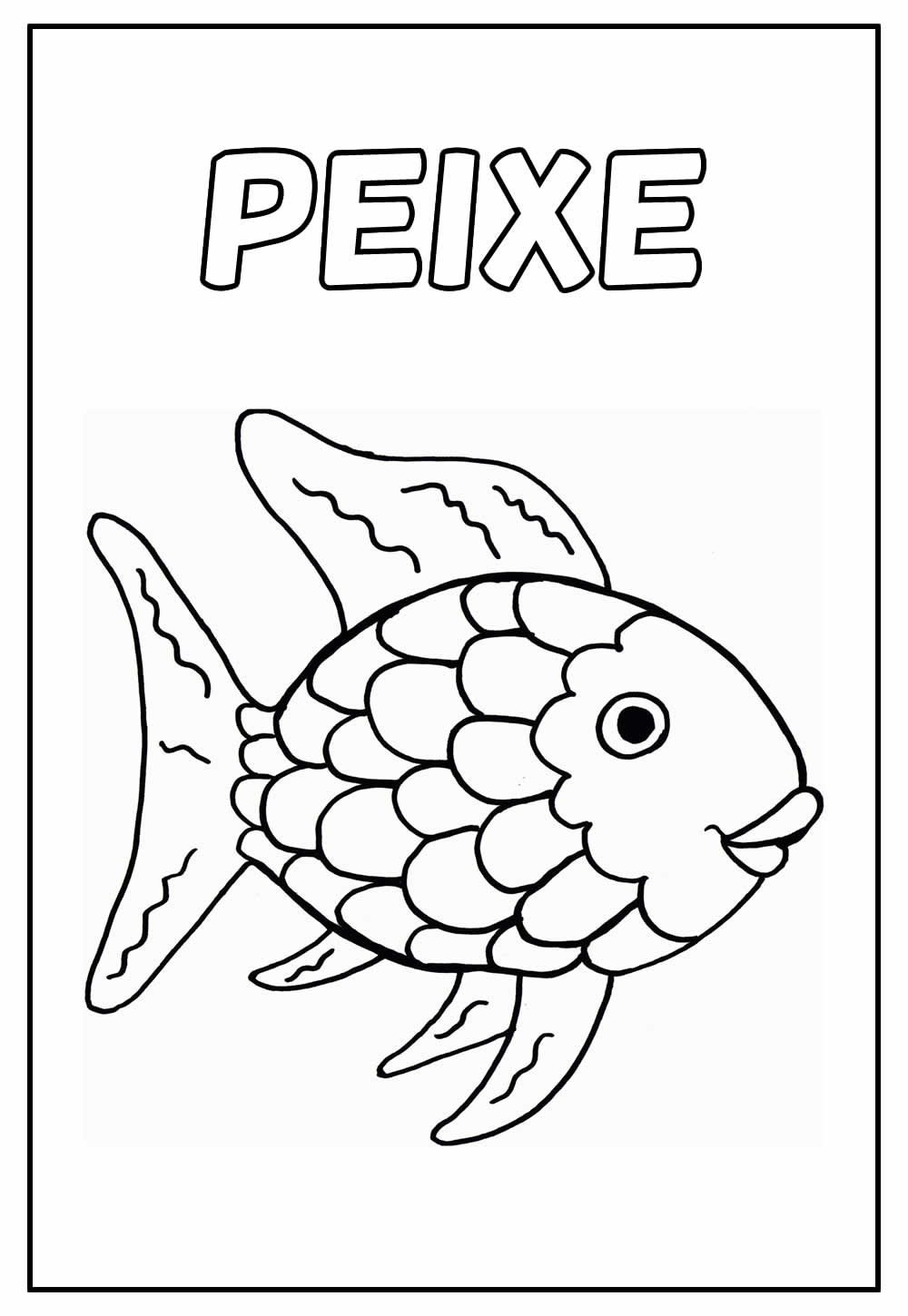 Desenho de Peixe infantil para Colorir - Colorir.com