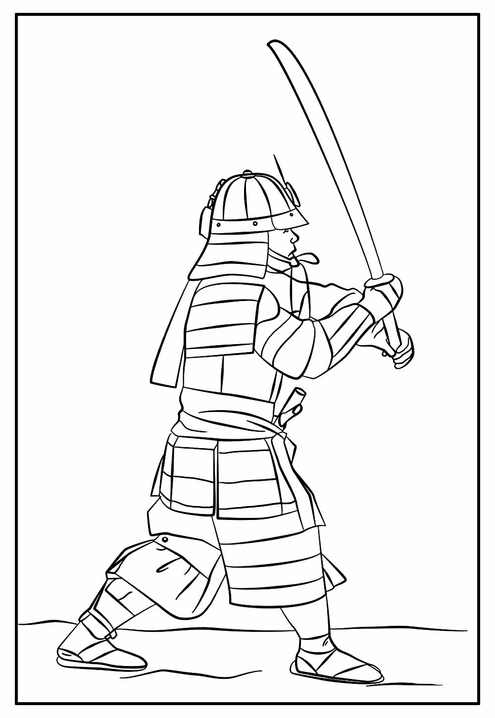 Desenho de Samurai adulto para Colorir - Colorir.com