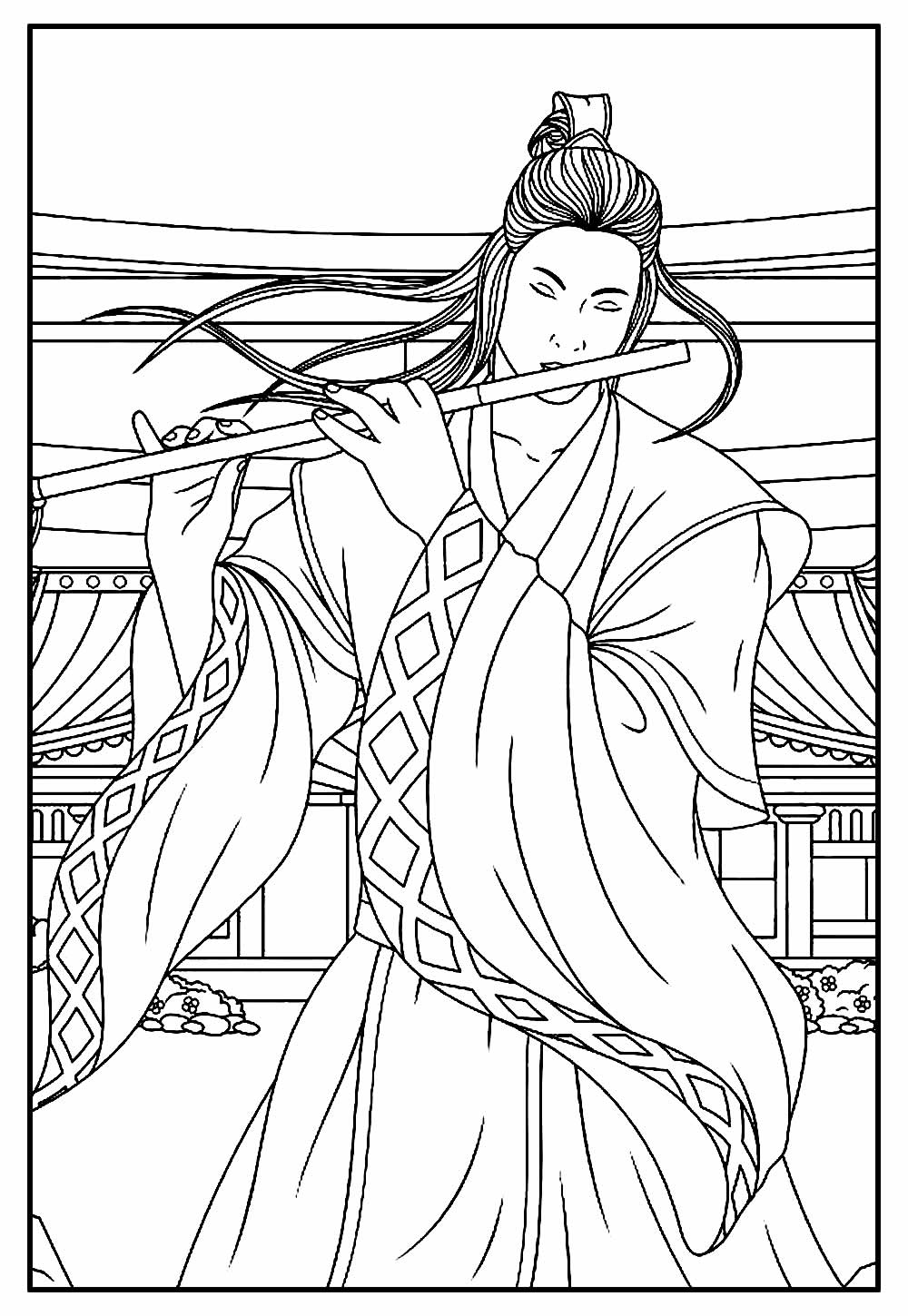 Desenho de Samurai