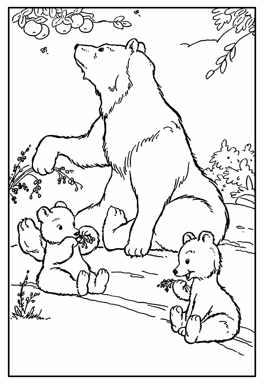 Desenho para pintar de Urso