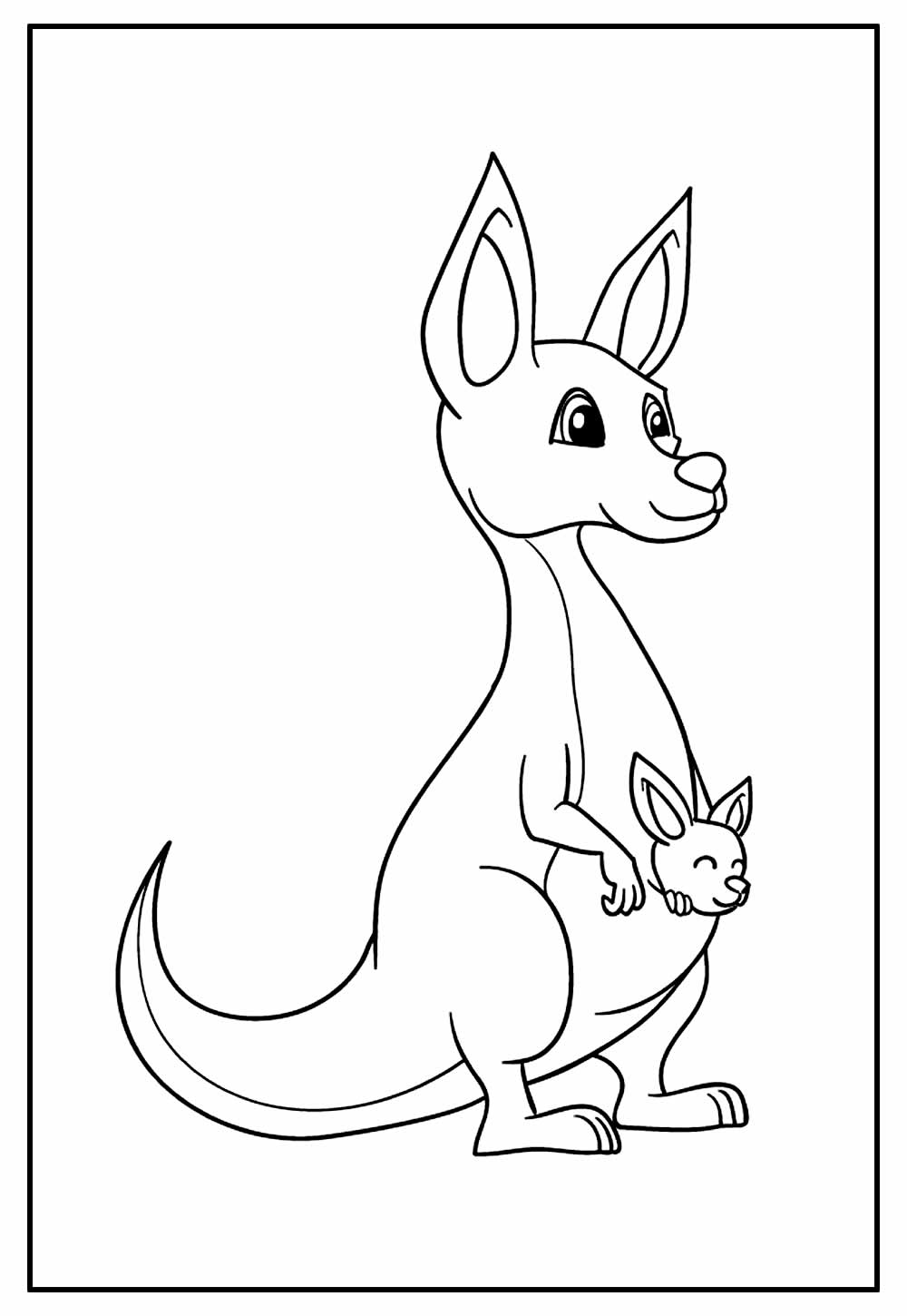 Desenho de Canguru para colorir