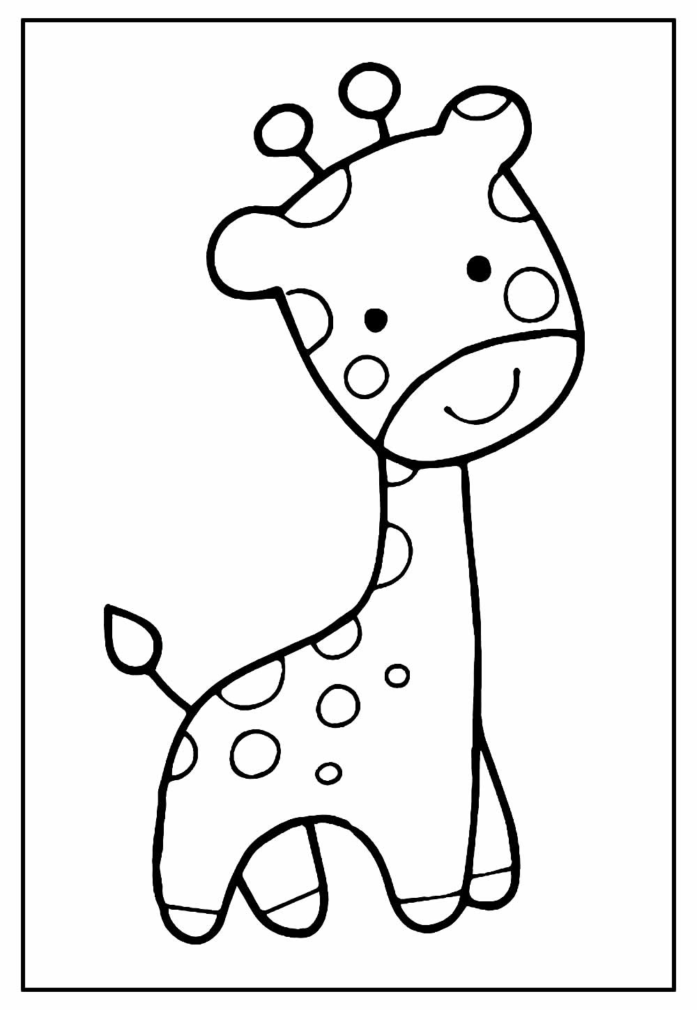 Girafa para colorir e pintar