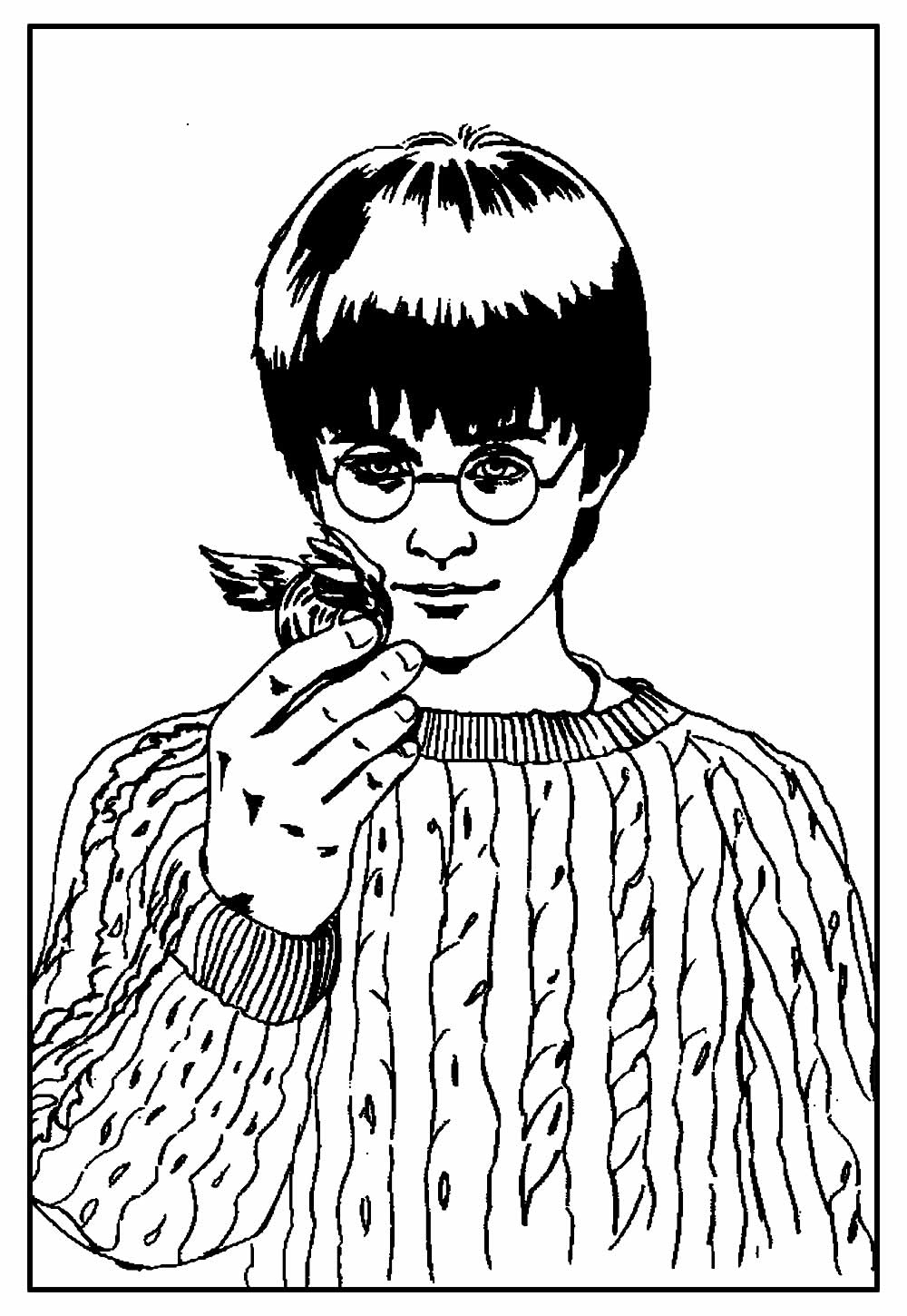 Desenho de Harry Potter para imprimir e pintar