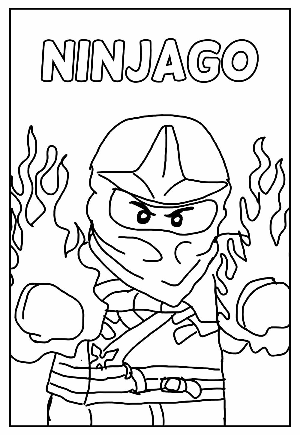 Desenho de Ninjago para colorir