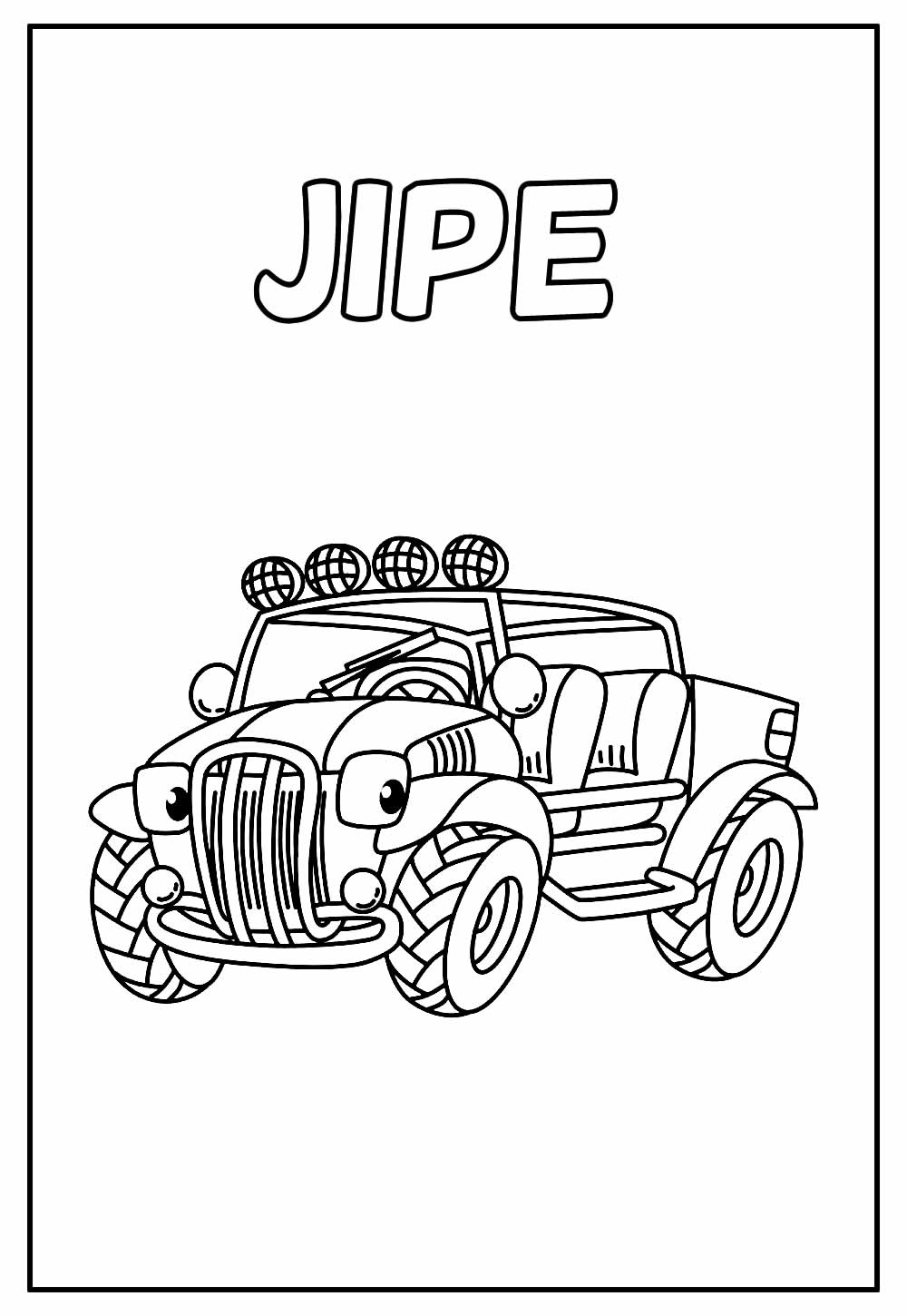 Desenho de Jipe para colorir