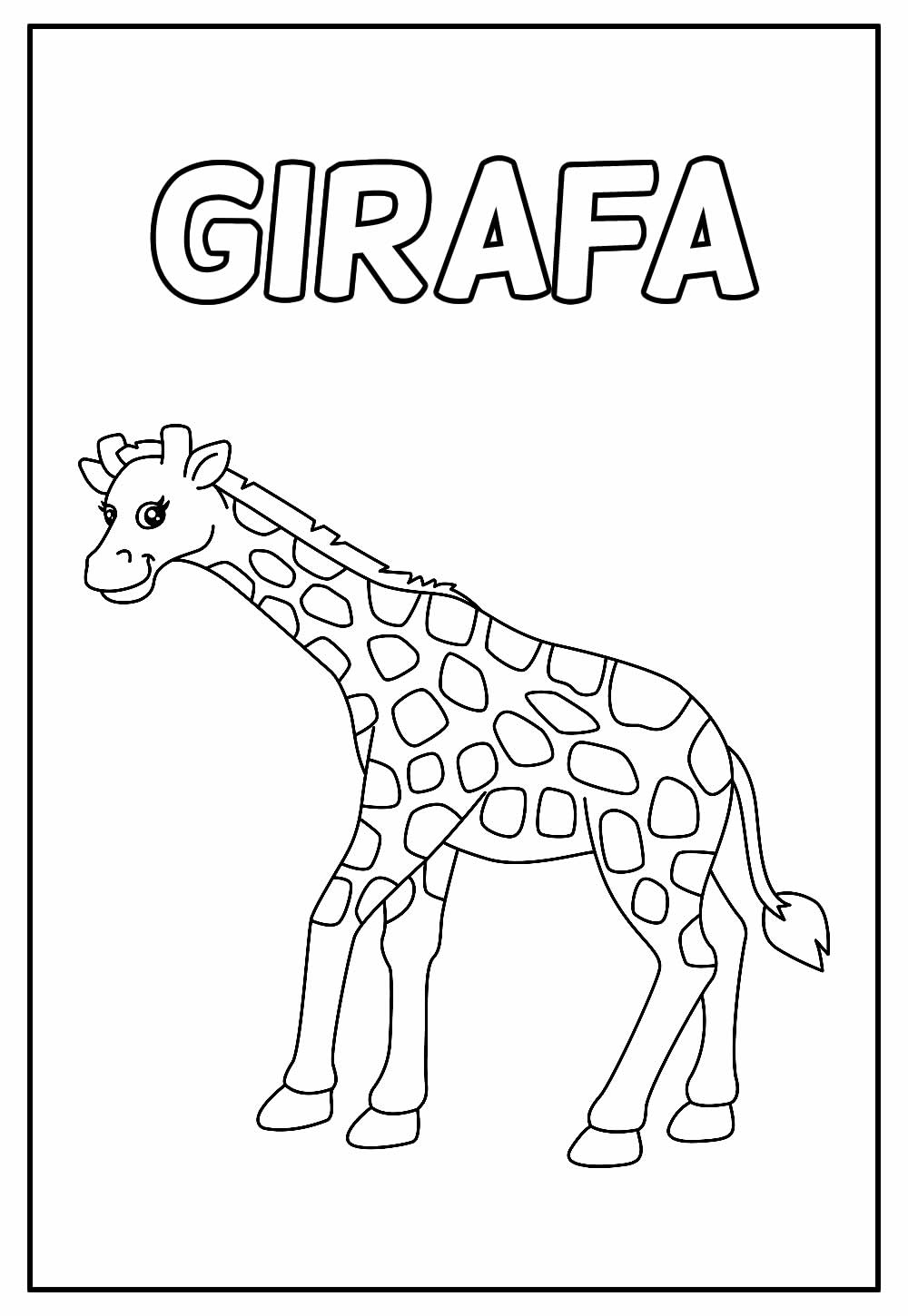 Desenho de Girafa para colorir