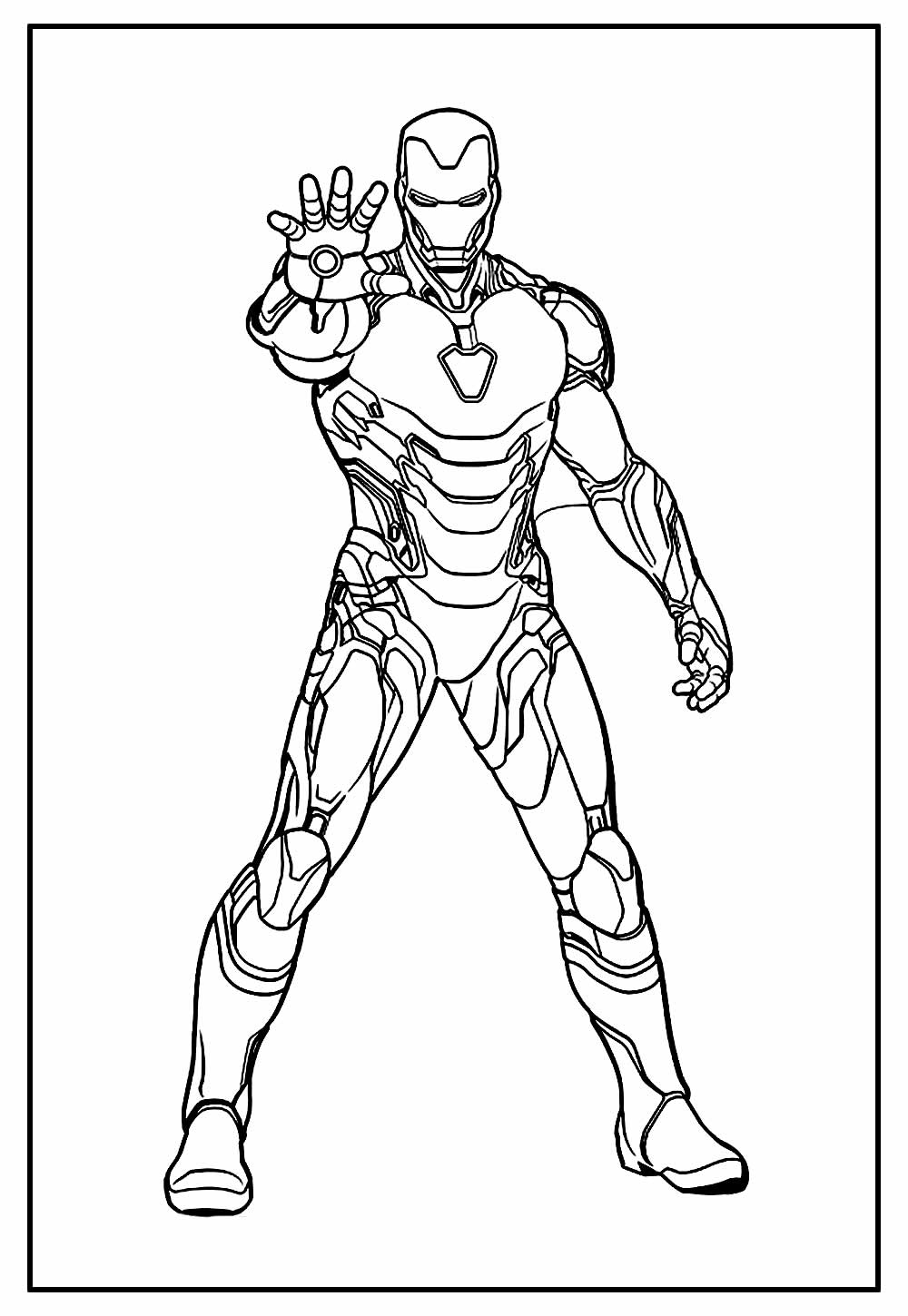 Desenho do Homem de Ferro para colorir