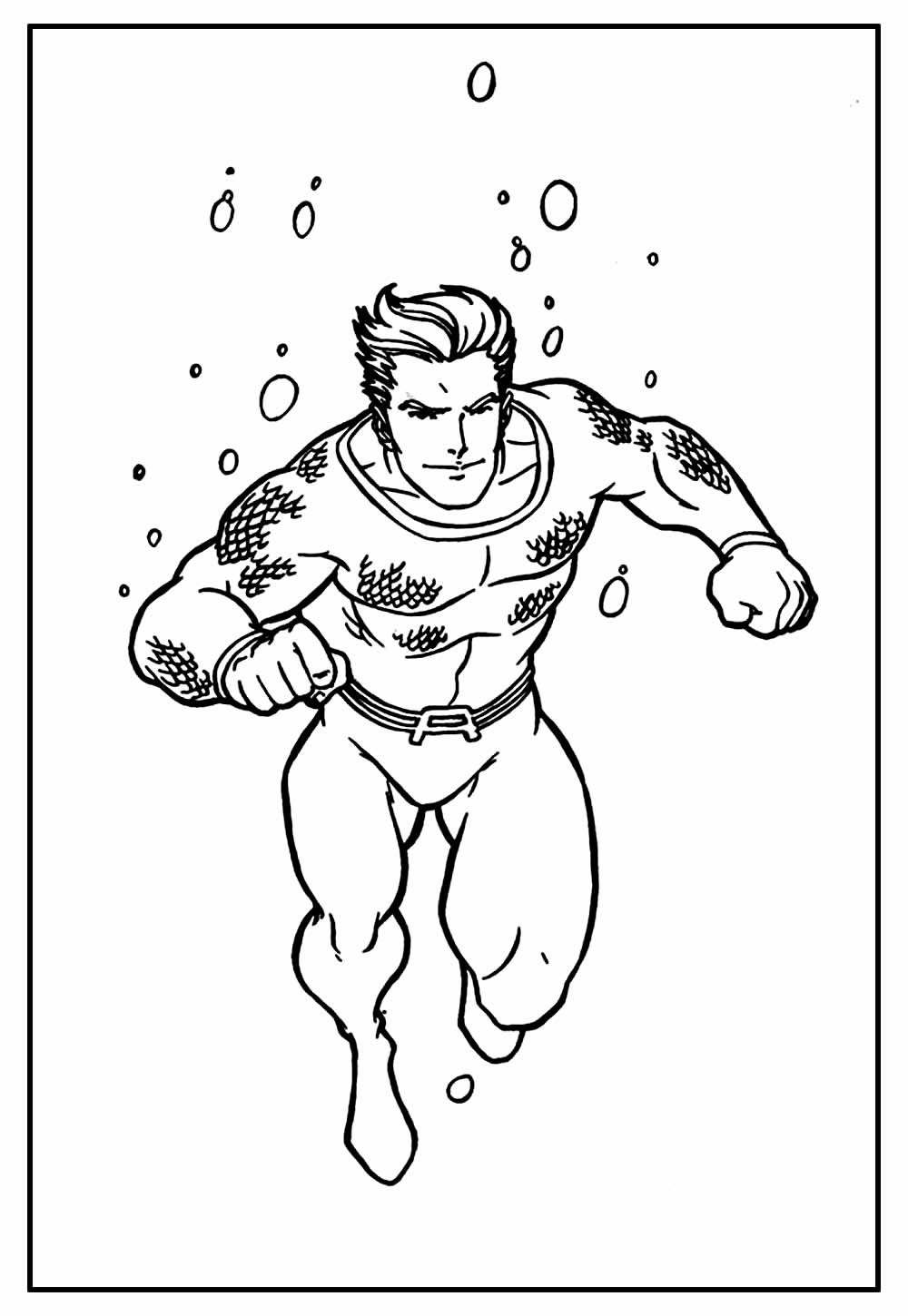 Desenho do Aquaman para colorir