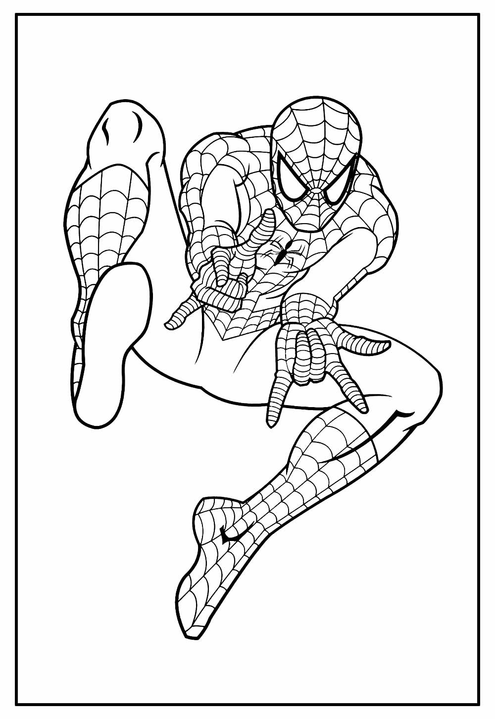 Desenho Homem Aranha sem Máscara - Desenho para Colorir