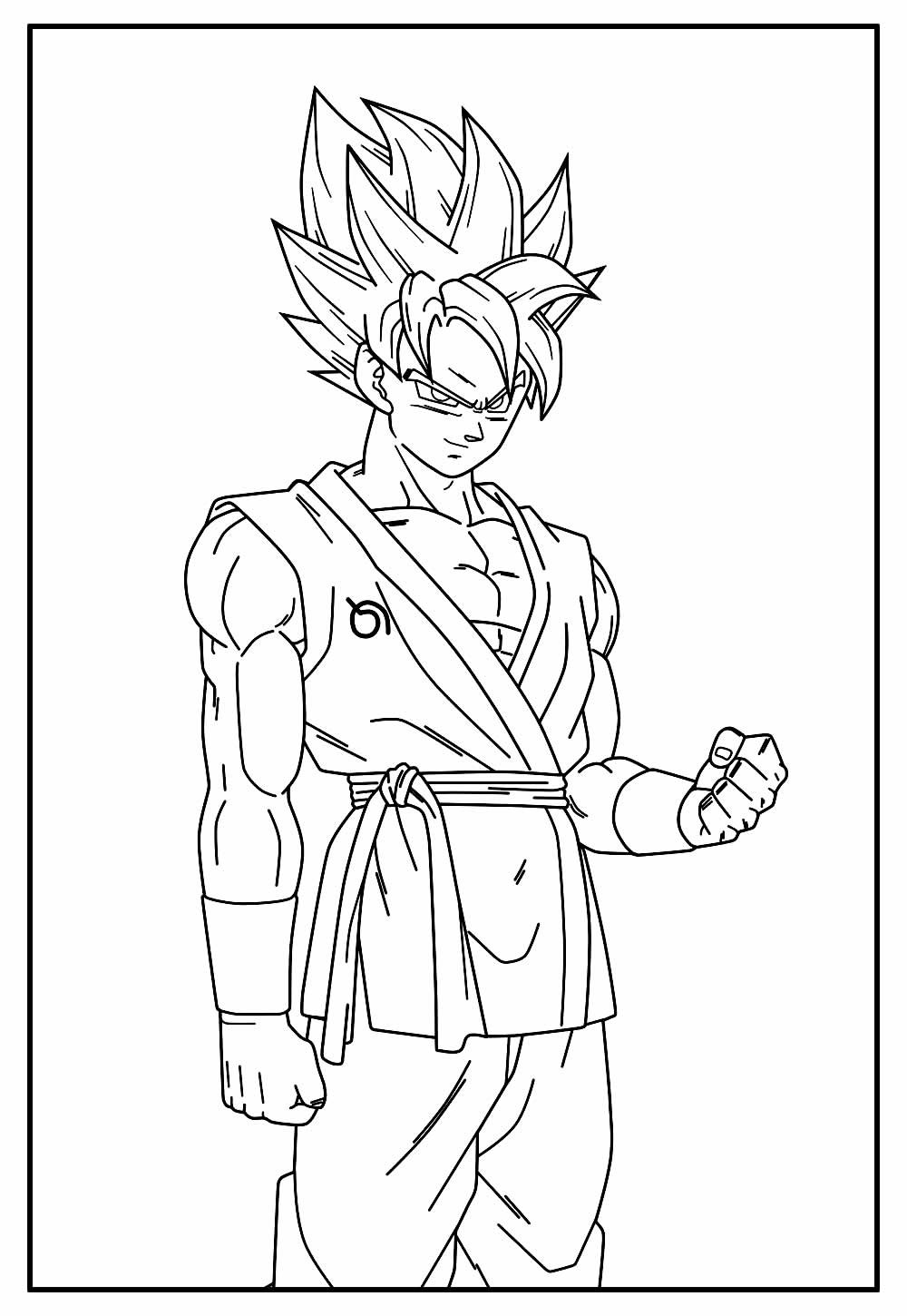 Goku para pintar e colorir - Imprimir Desenhos