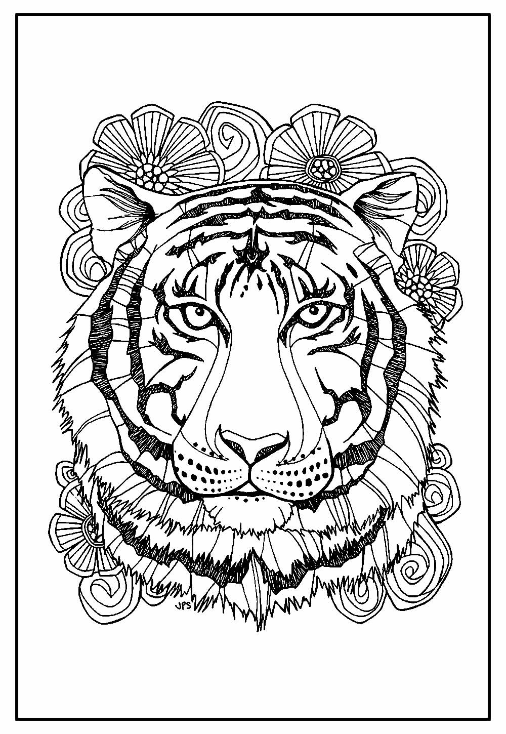 Desenho de Tigre para colorir