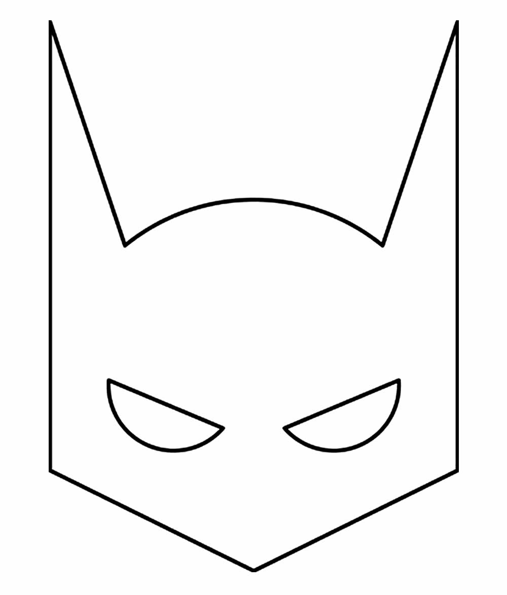 Máscara do Batman para imprimir, recortar e colorir