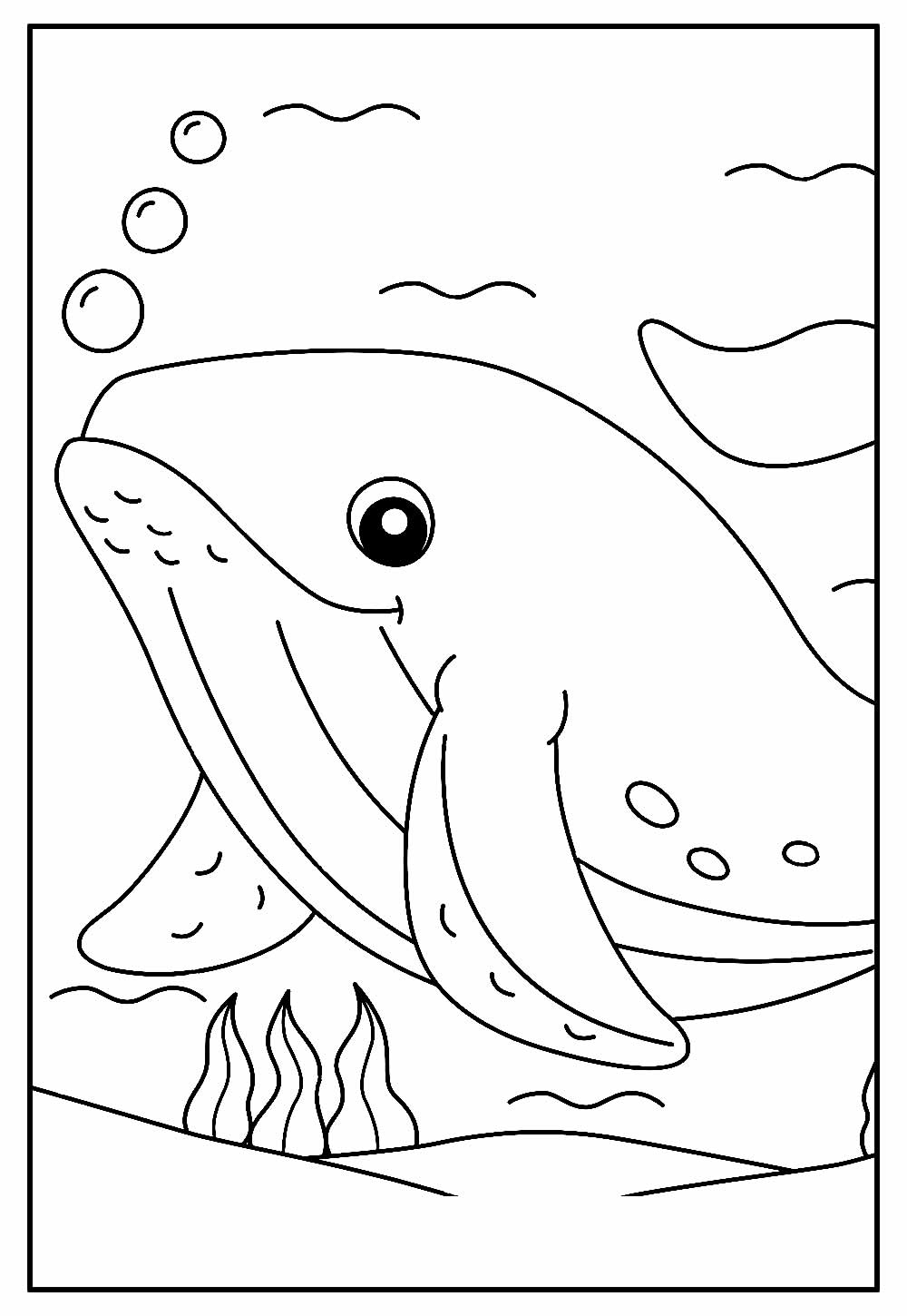 Baleia Para Colorir - Desenhos Para Pintar e se Divertir