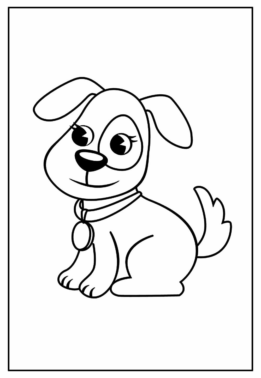 Desenho de Cachorro para pintar