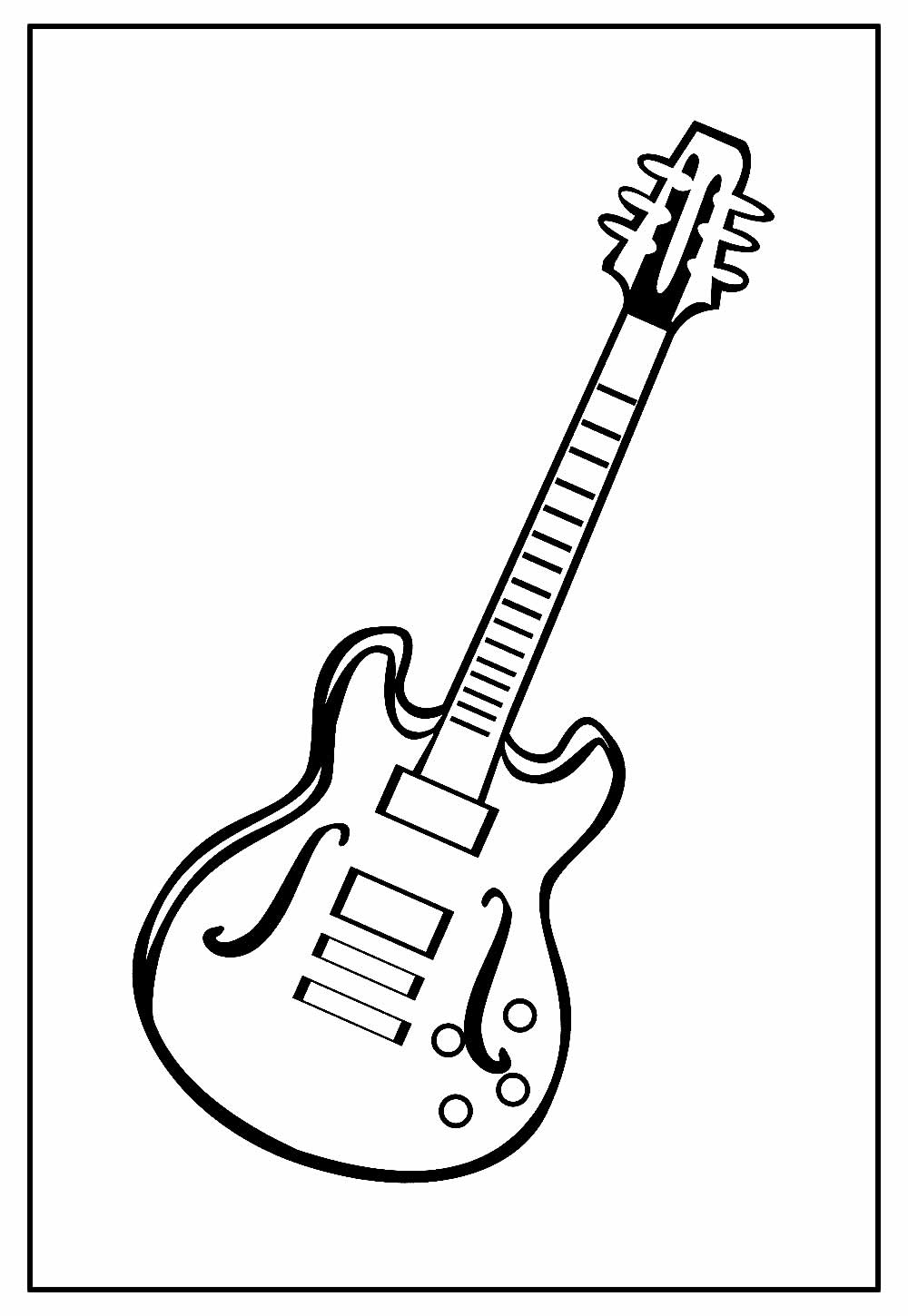 Desenho de Guitarra para pintar