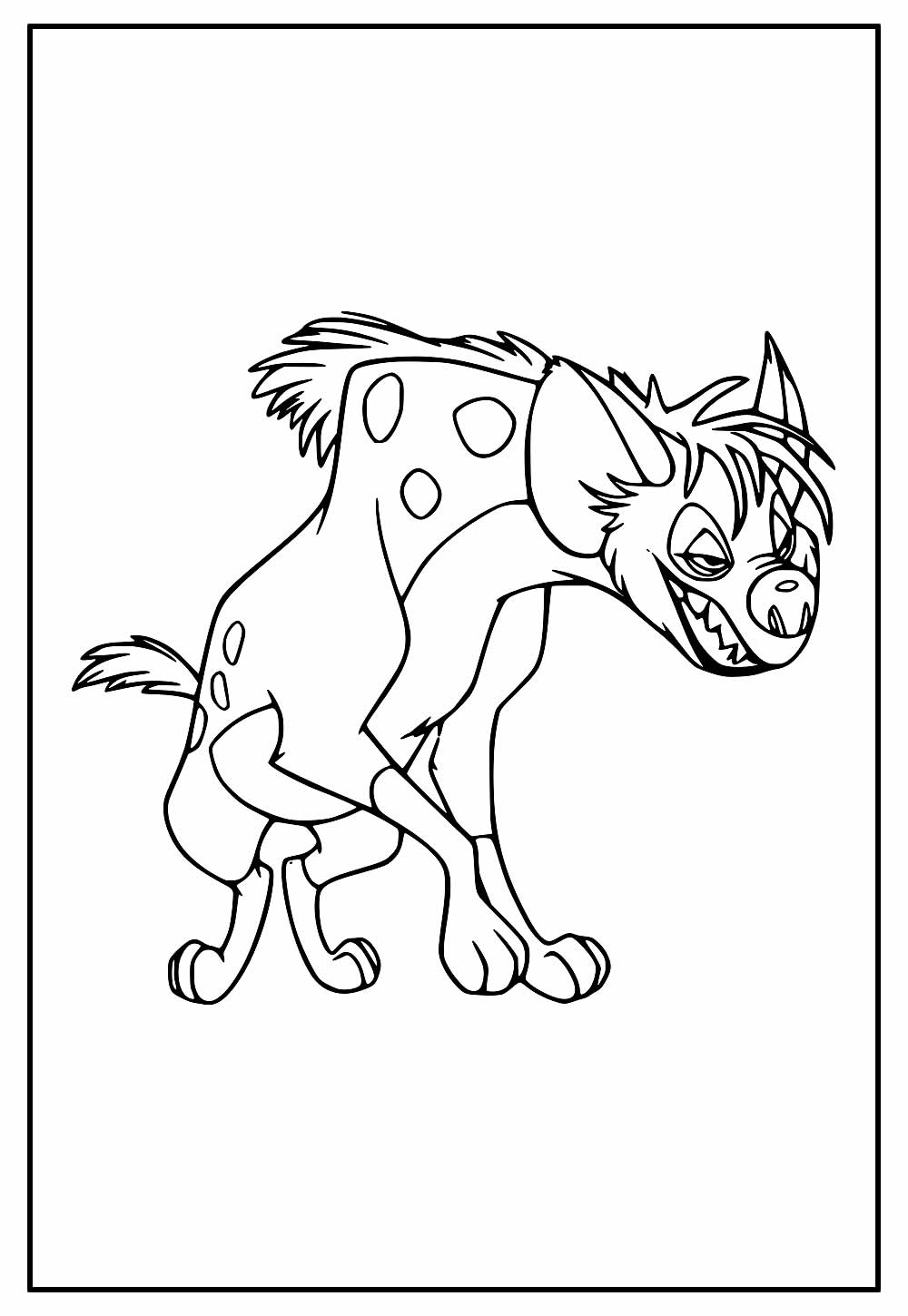 Desenho de Hiena para colorir