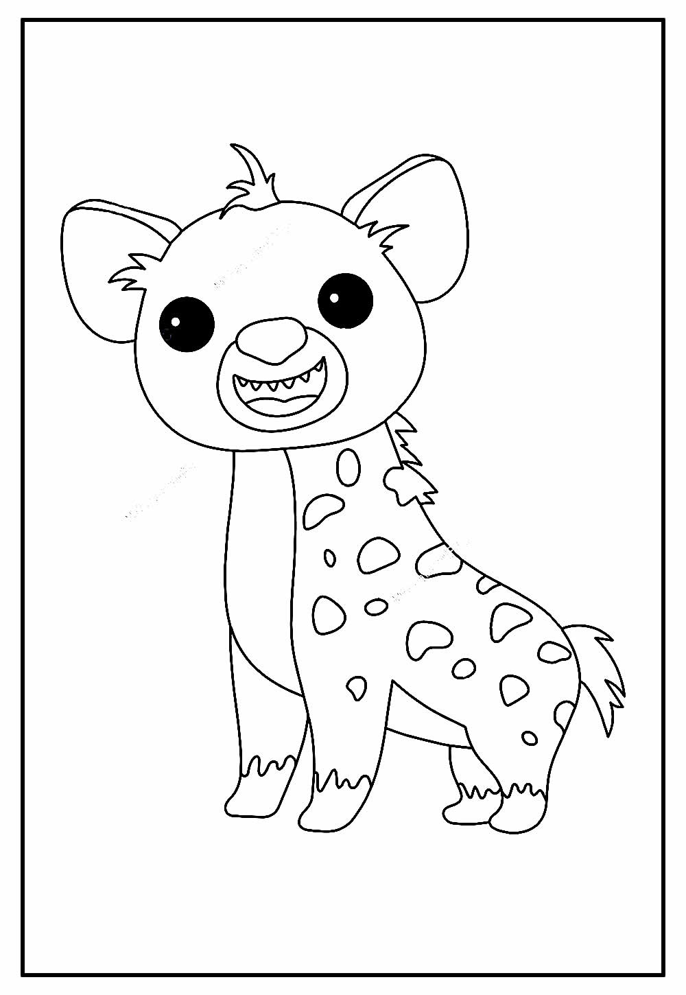 Desenho de Hiena para pintar