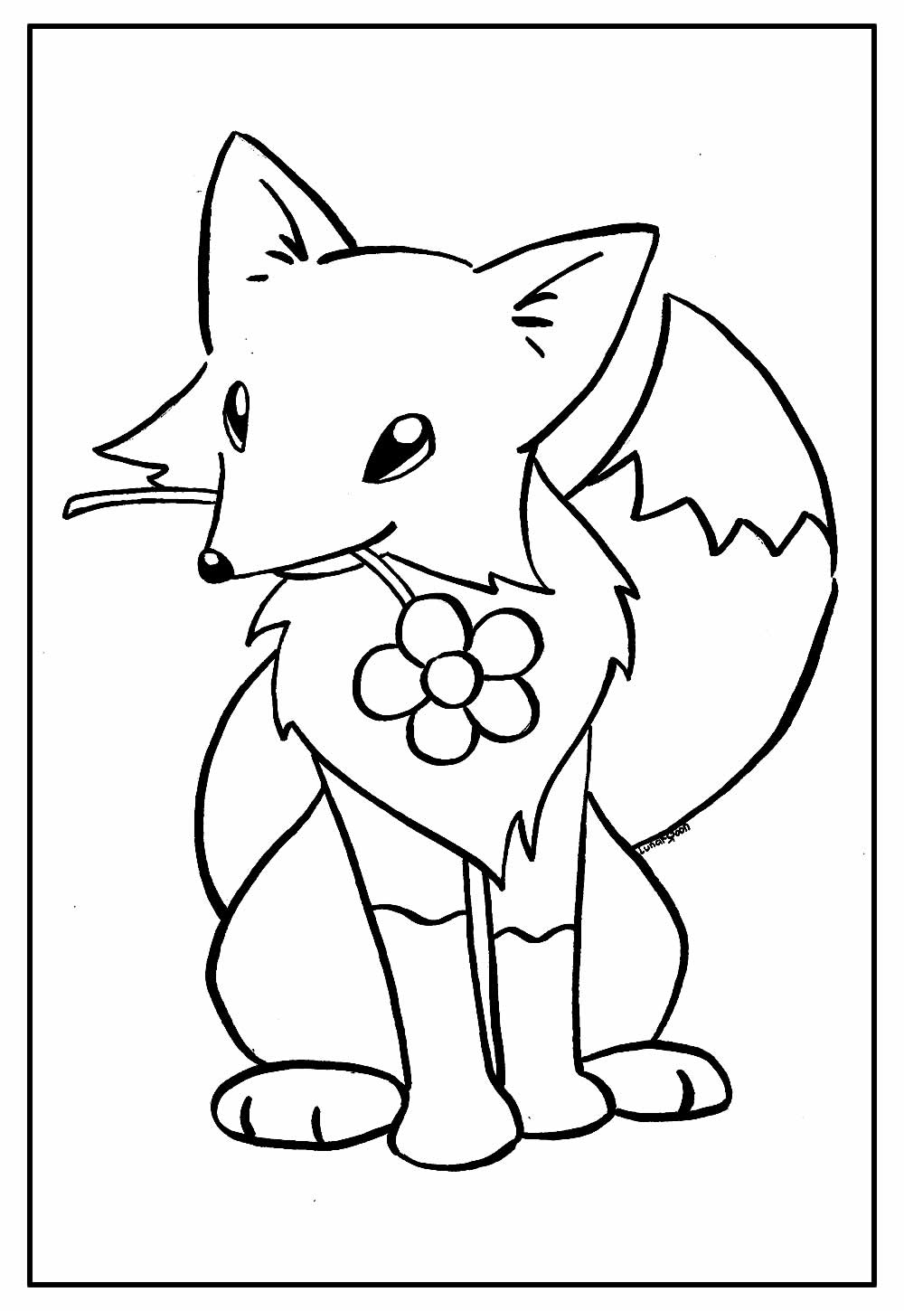 Desenhos para colorir para crianças gratuitos de Raposas - Raposas -  Coloring Pages for Adults