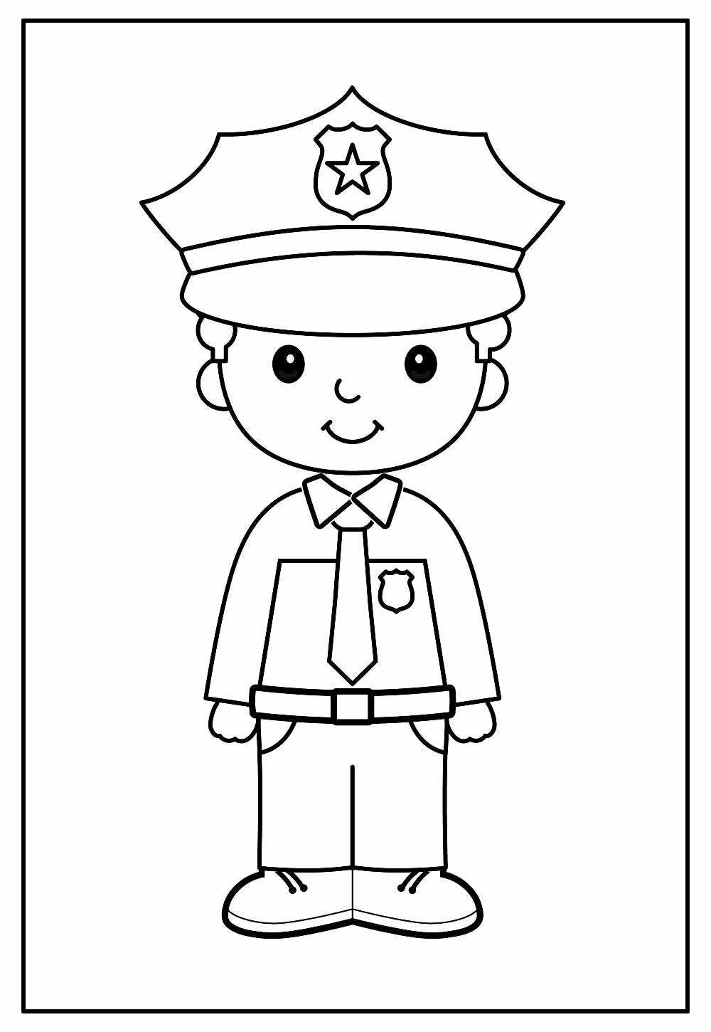 Desenho de Polícia para pintar