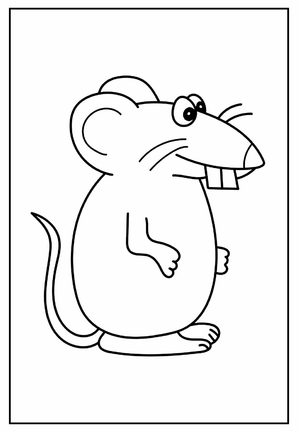 Desenho de Ratinho para pintar