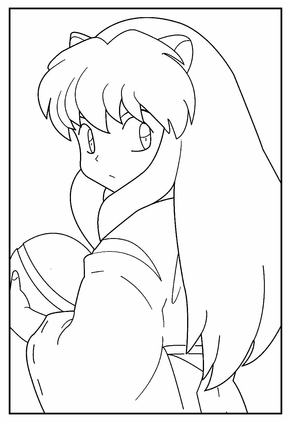 Desenho de InuYasha para pintar